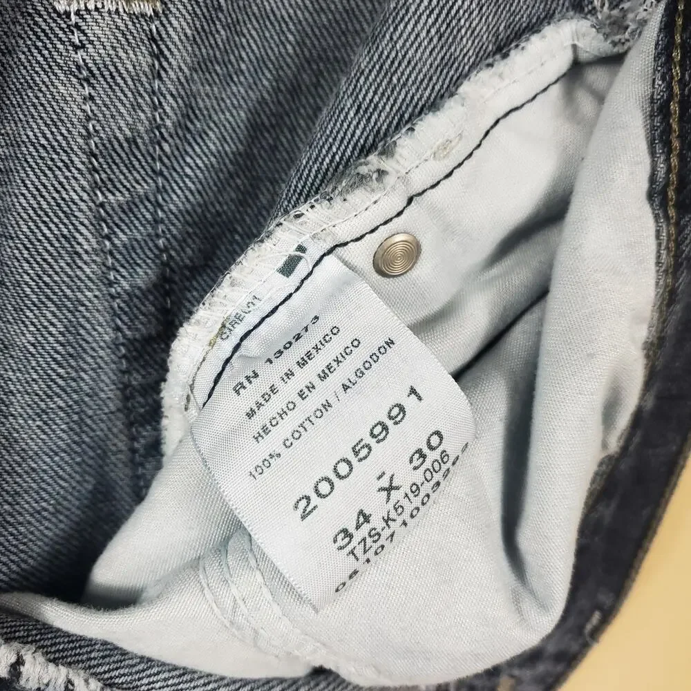 LEE Dark Wash Regular Fit Straight Leg Jeans Size 34x30